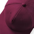 Burgundy - Back - Beechfield Unisex 5 Panel Retro Rapper Cap (Pack of 2)