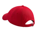 Classic Red - Side - Beechfield Unisex Low Profile Heavy Cotton Drill Cap - Headwear (Pack of 2)