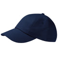 French Navy - Back - Beechfield Unisex Low Profile Heavy Cotton Drill Cap - Headwear (Pack of 2)