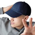 French Navy - Side - Beechfield Unisex Low Profile Heavy Cotton Drill Cap - Headwear (Pack of 2)