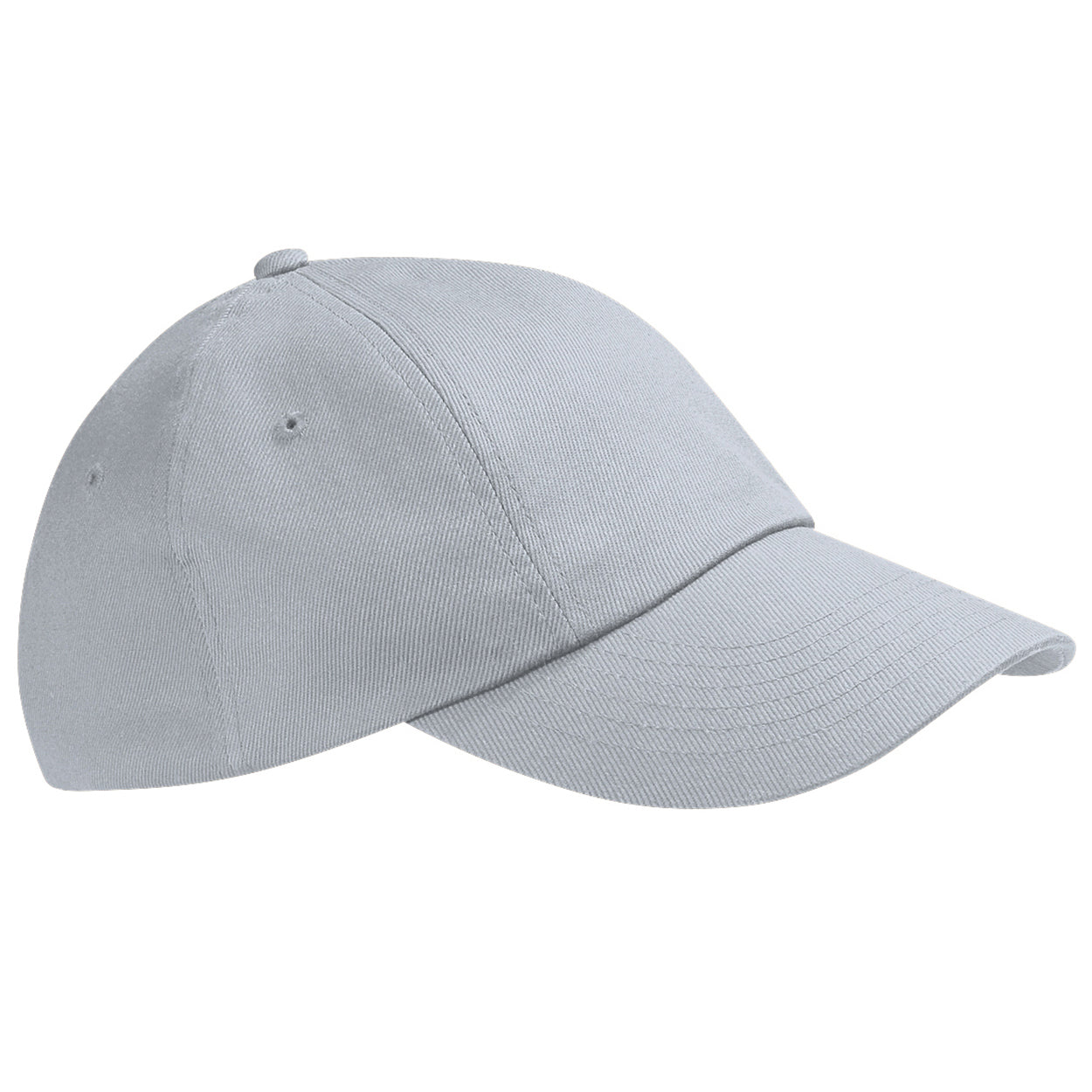 Grey (Light) - Front - Beechfield Unisex Low Profile Heavy Cotton Drill Cap - Headwear (Pack of 2)