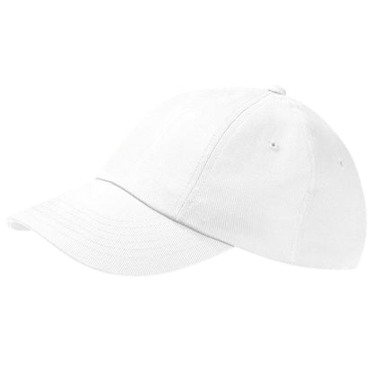 White - Back - Beechfield Unisex Low Profile Heavy Cotton Drill Cap - Headwear (Pack of 2)