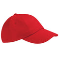Classic Red - Front - Beechfield Unisex Low Profile Heavy Cotton Drill Cap - Headwear (Pack of 2)