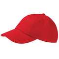 Classic Red - Back - Beechfield Unisex Low Profile Heavy Cotton Drill Cap - Headwear (Pack of 2)