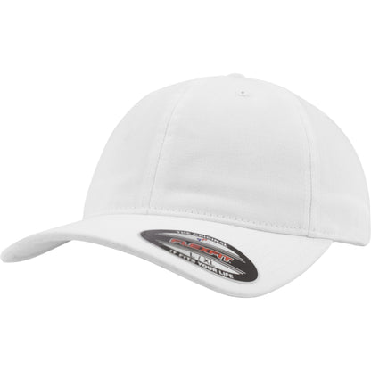 White - Front - Flexfit Garment Washed Cotton Dad Baseball Cap (Pack of 2)