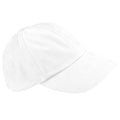 White - Front - Beechfield Unisex Low Profile Heavy Brushed Cotton Baseball Cap (Pack of 2)