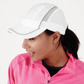 White - Back - Beechfield Coolmax® Flow Mesh Baseball Cap - Headwear (Pack of 2)