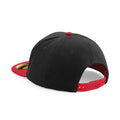 Black-Classic Red - Back - Beechfield Unisex Original Flat Peak Snapback Cap (Pack of 2)