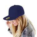 French Navy-French Navy - Back - Beechfield Unisex Original Flat Peak Snapback Cap (Pack of 2)