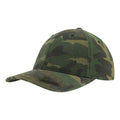 Green Camo - Front - Flexfit Garment Washed Camo Baseball Cap (Pack of 2)