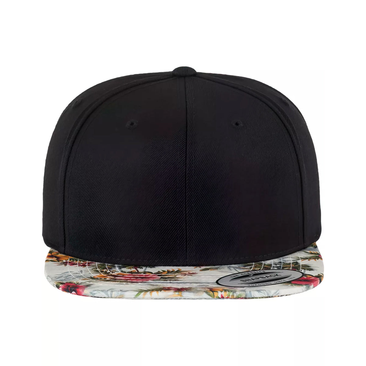 Black-Floral Mint - Back - Yupoong Mens Fashion Print Premium Snapback Cap (Pack of 2)