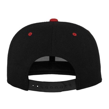 Black- Floral Red - Side - Yupoong Mens Fashion Print Premium Snapback Cap (Pack of 2)