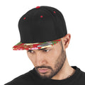 Black- Floral Red - Lifestyle - Yupoong Mens Fashion Print Premium Snapback Cap (Pack of 2)