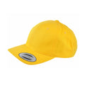 Chrome Yellow - Front - Nutshell Adults Unisex LA Cotton Baseball Cap (Pack of 2)