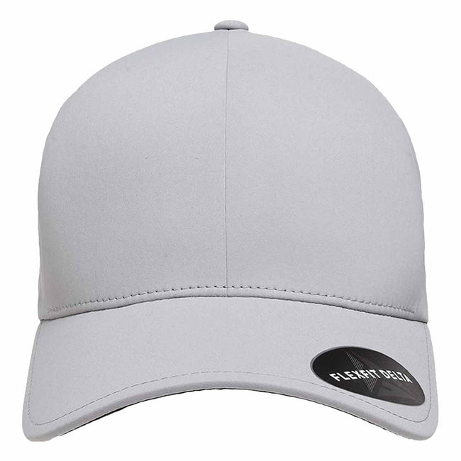 Silver - Front - Yupoong Flexfit Unisex Delta Waterproof Cap (Pack of 2)