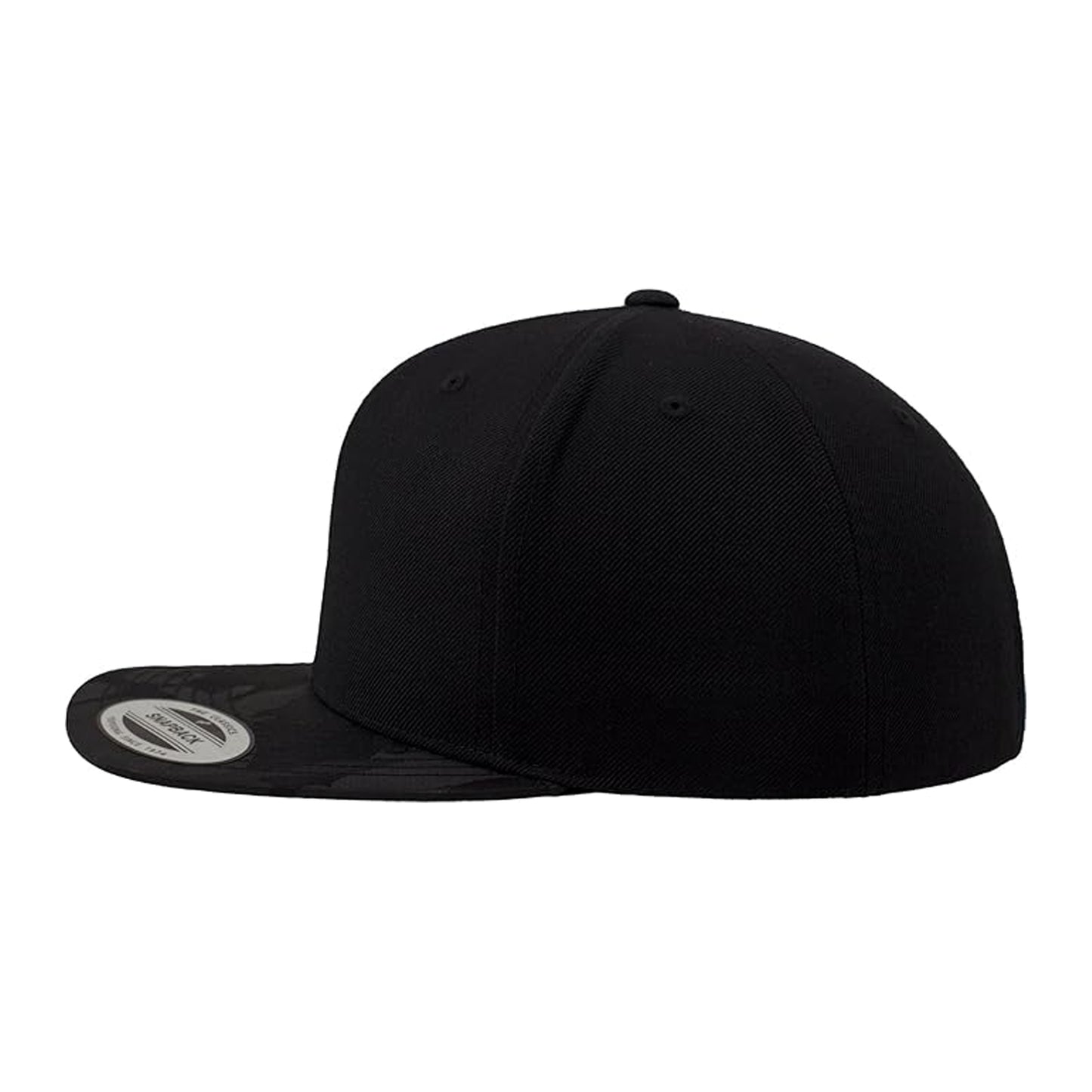 Black Camo - Side - Flexfit Camo Visor Snapback Cap (Pack of 2)