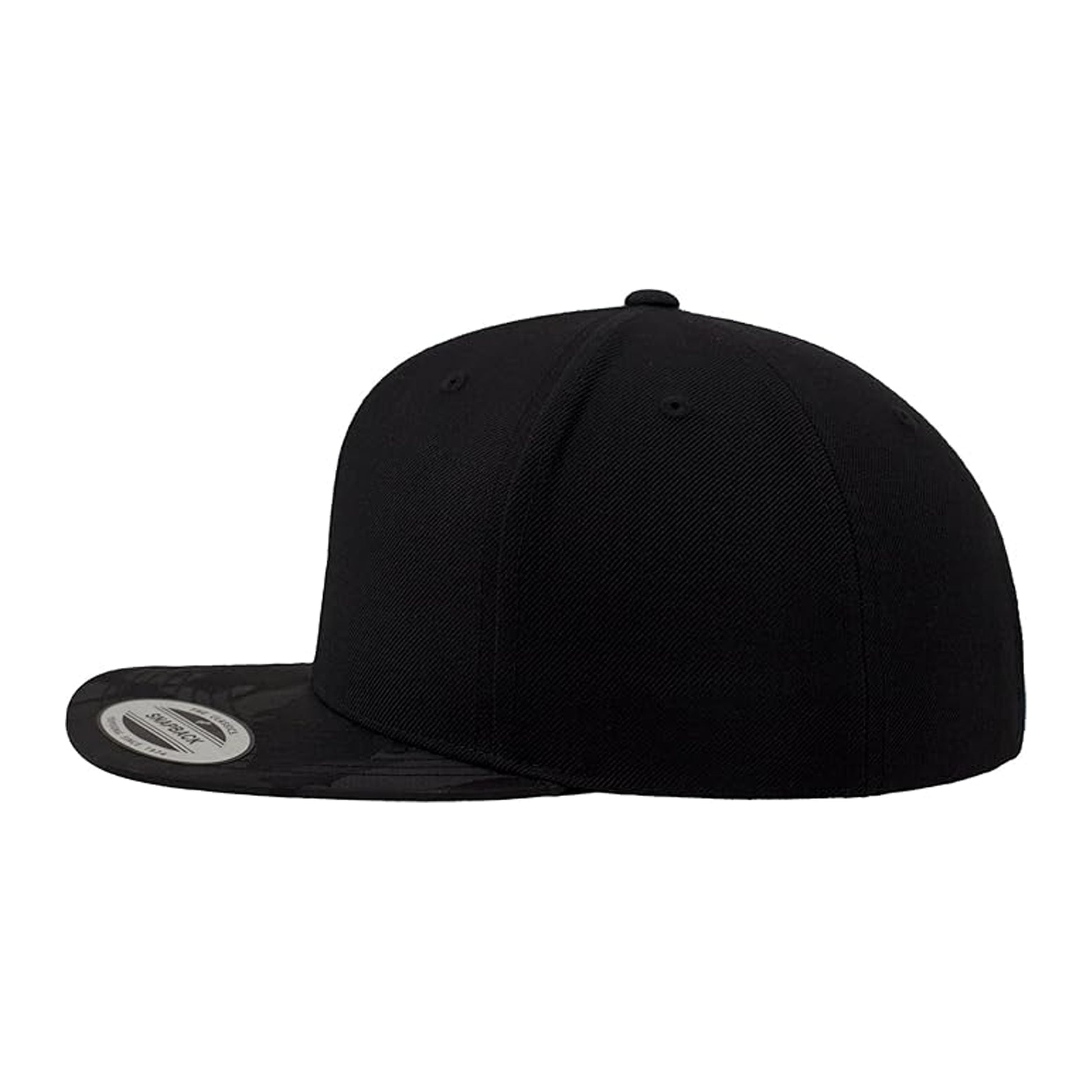 Black Camo - Side - Flexfit Camo Visor Snapback Cap (Pack of 2)