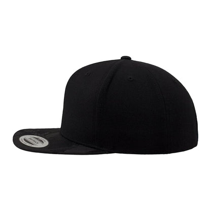 Black Camo - Side - Flexfit Camo Visor Snapback Cap (Pack of 2)