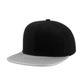 Silver - Front - Flexfit Metallic Visor Snapback Cap (Pack of 2)