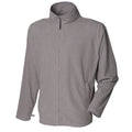 Heather Grey - Front - Henbury Mens Microfleece Anti-Pill Jacket