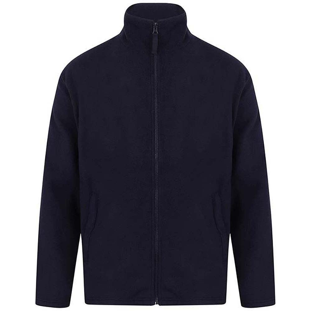 Navy - Front - Henbury Mens Microfleece Anti-Pill Jacket