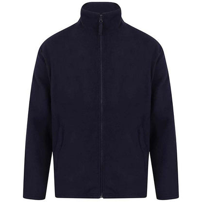 Navy - Front - Henbury Mens Microfleece Anti-Pill Jacket