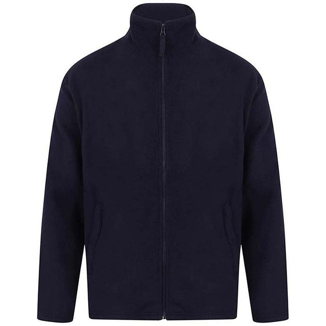 Navy - Front - Henbury Mens Microfleece Anti-Pill Jacket