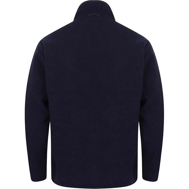 Navy - Back - Henbury Mens Microfleece Anti-Pill Jacket