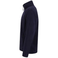 Navy - Side - Henbury Mens Microfleece Anti-Pill Jacket