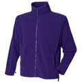 Purple - Front - Henbury Mens Microfleece Anti-Pill Jacket