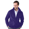 Purple - Back - Henbury Mens Microfleece Anti-Pill Jacket