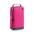 Fuchsia - Front - BagBase Sport Shoe - Accessory Bag (8 Litres) (Pack Of 2)
