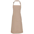 Latte - Front - Premier Colours Bib Apron - Workwear (Pack of 2)