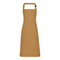 Camel - Front - Premier Colours Bib Apron - Workwear (Pack of 2)