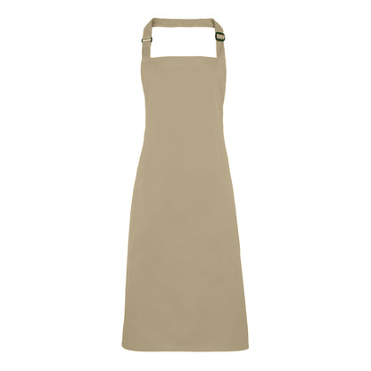 Khaki - Front - Premier Colours Bib Apron - Workwear (Pack of 2)