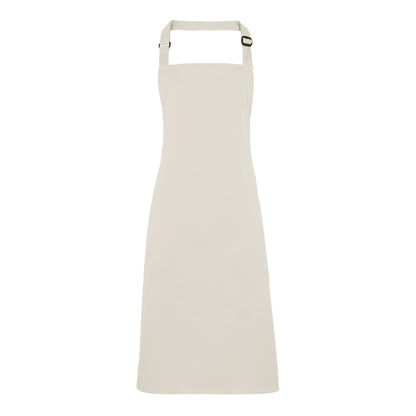 Natural - Front - Premier Colours Bib Apron - Workwear (Pack of 2)