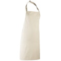 Natural - Back - Premier Colours Bib Apron - Workwear (Pack of 2)