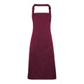 Aubergine - Front - Premier Colours Bib Apron - Workwear (Pack of 2)