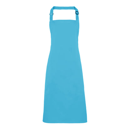 Turquoise - Front - Premier Colours Bib Apron - Workwear (Pack of 2)