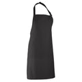 Charcoal - Back - Premier Colours Bib Apron - Workwear (Pack of 2)