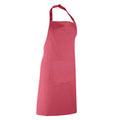 Fuchsia - Back - Premier Ladies-Womens Colours Bip Apron With Pocket - Workwear (Pack of 2)