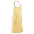 Lemon - Back - Premier Ladies-Womens Colours Bip Apron With Pocket - Workwear (Pack of 2)