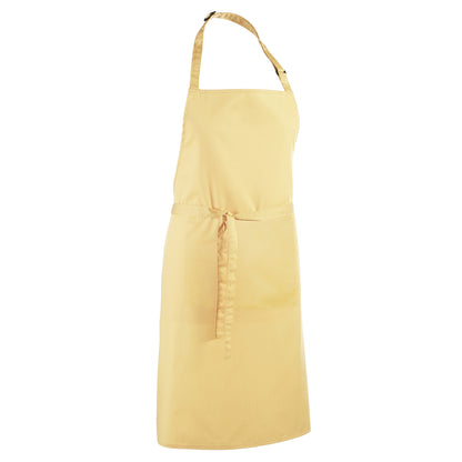 Lemon - Back - Premier Ladies-Womens Colours Bip Apron With Pocket - Workwear (Pack of 2)