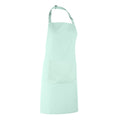 Aqua - Back - Premier Ladies-Womens Colours Bip Apron With Pocket - Workwear (Pack of 2)