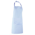 Light Blue - Back - Premier Ladies-Womens Colours Bip Apron With Pocket - Workwear (Pack of 2)
