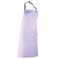 Lilac - Back - Premier Ladies-Womens Colours Bip Apron With Pocket - Workwear (Pack of 2)