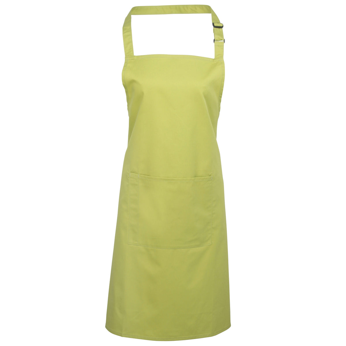 Lime - Front - Premier Ladies-Womens Colours Bip Apron With Pocket - Workwear (Pack of 2)