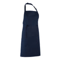Navy - Back - Premier Ladies-Womens Colours Bip Apron With Pocket - Workwear (Pack of 2)