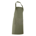Sage - Back - Premier Ladies-Womens Colours Bip Apron With Pocket - Workwear (Pack of 2)