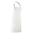 White - Back - Premier Ladies-Womens Colours Bip Apron With Pocket - Workwear (Pack of 2)